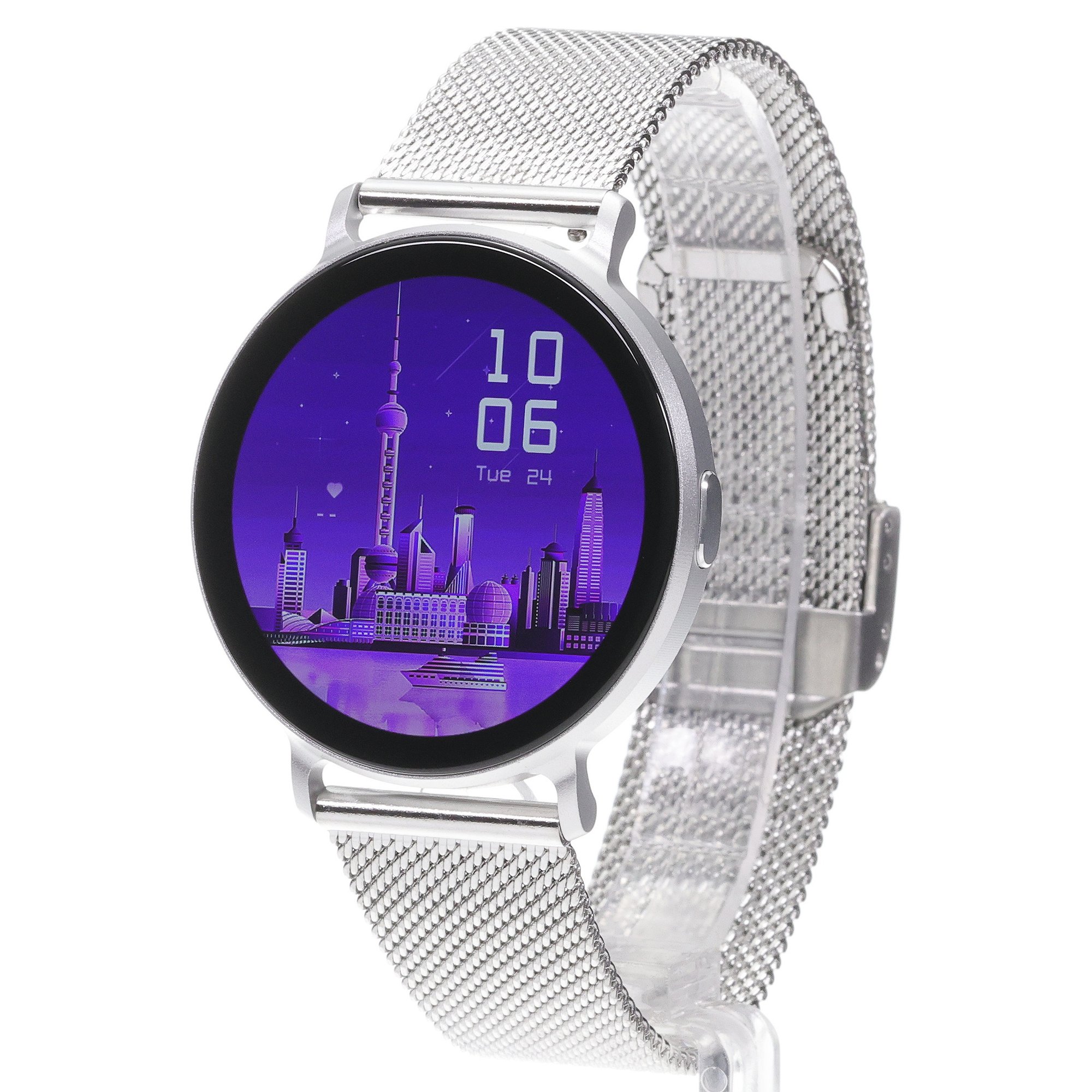 Enter SAT061111411 Aurora Srebrny bransoleta mesh Aurora sportowy zegarek srebrny - miniatura 2