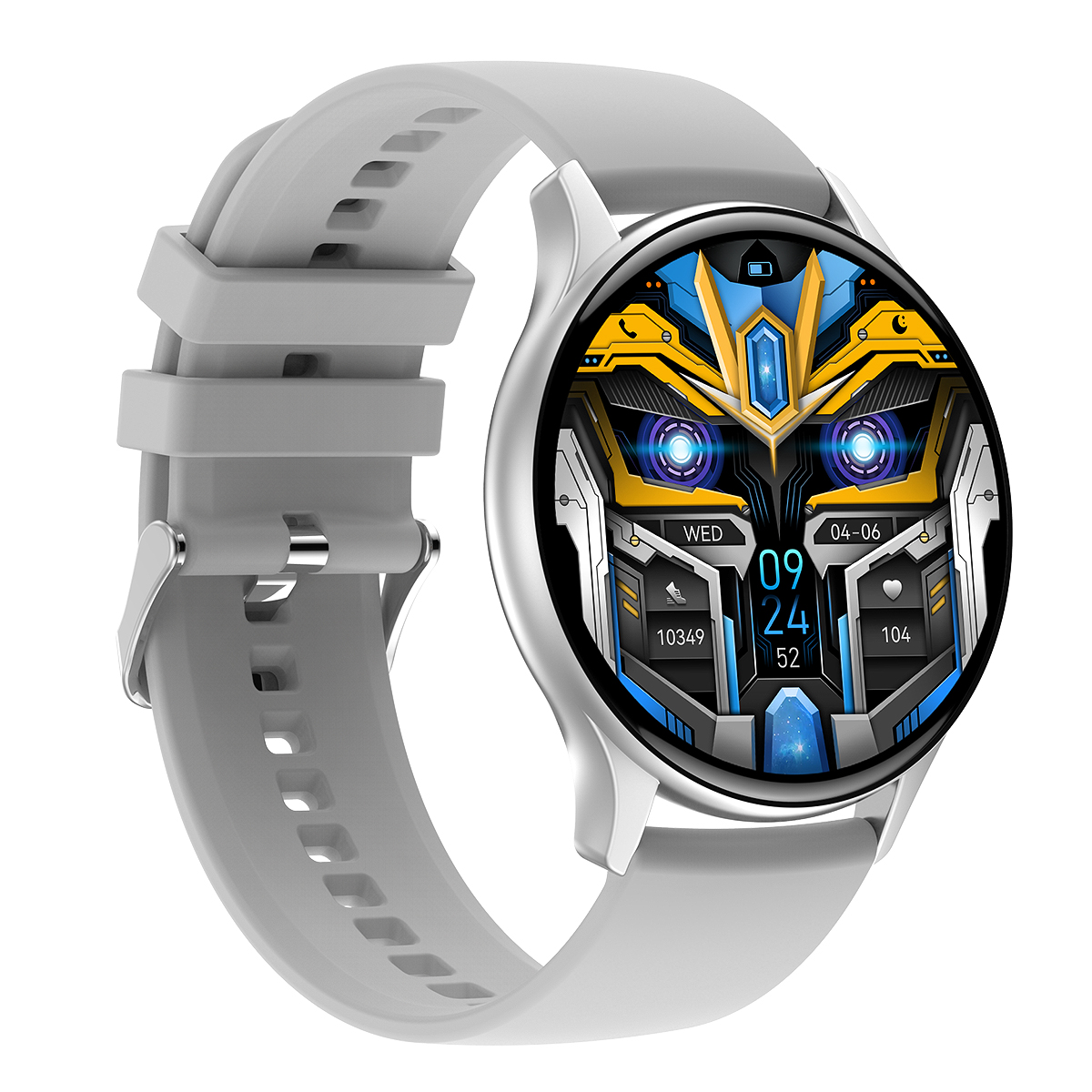 Enter SKM1115371411-SET Srebrny zegarek sportowy Amoled - miniatura 6