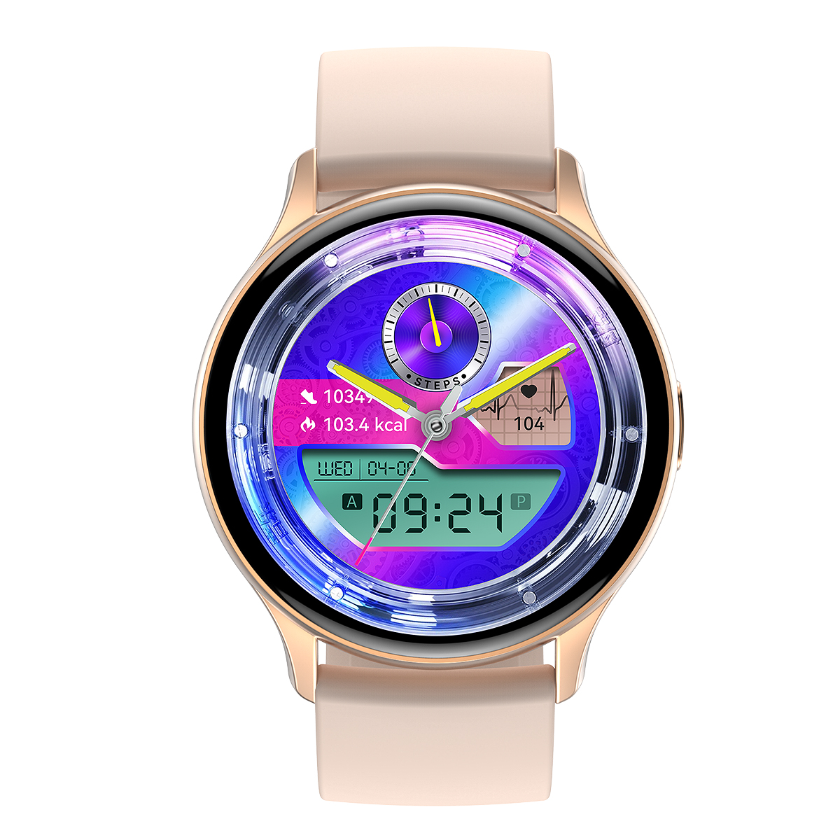 Enter SKM115539149-SET Różowe złoto zegarek sportowy Amoled - miniatura 2