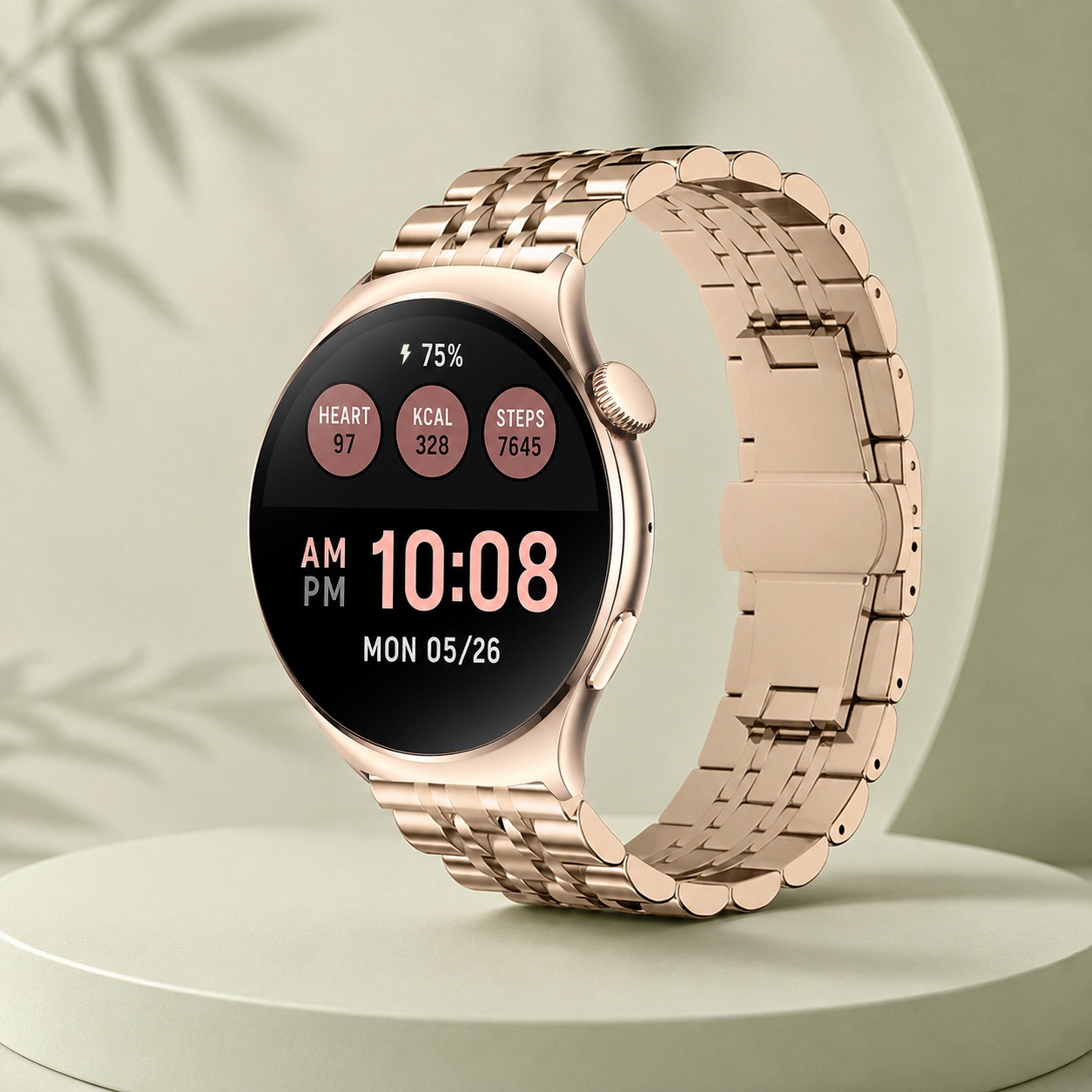 zegarek Enter JUT10115124 kwarcowy damski Luxe Różowo Złoty Enter Luxe na bransolecie - miniatura 8