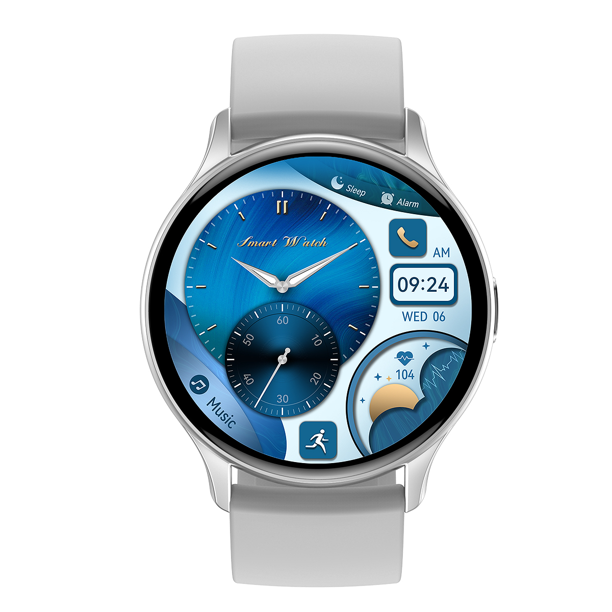 zegarek Enter SKM1115371411-SET Srebrny męski z gps Amoled - miniatura 5